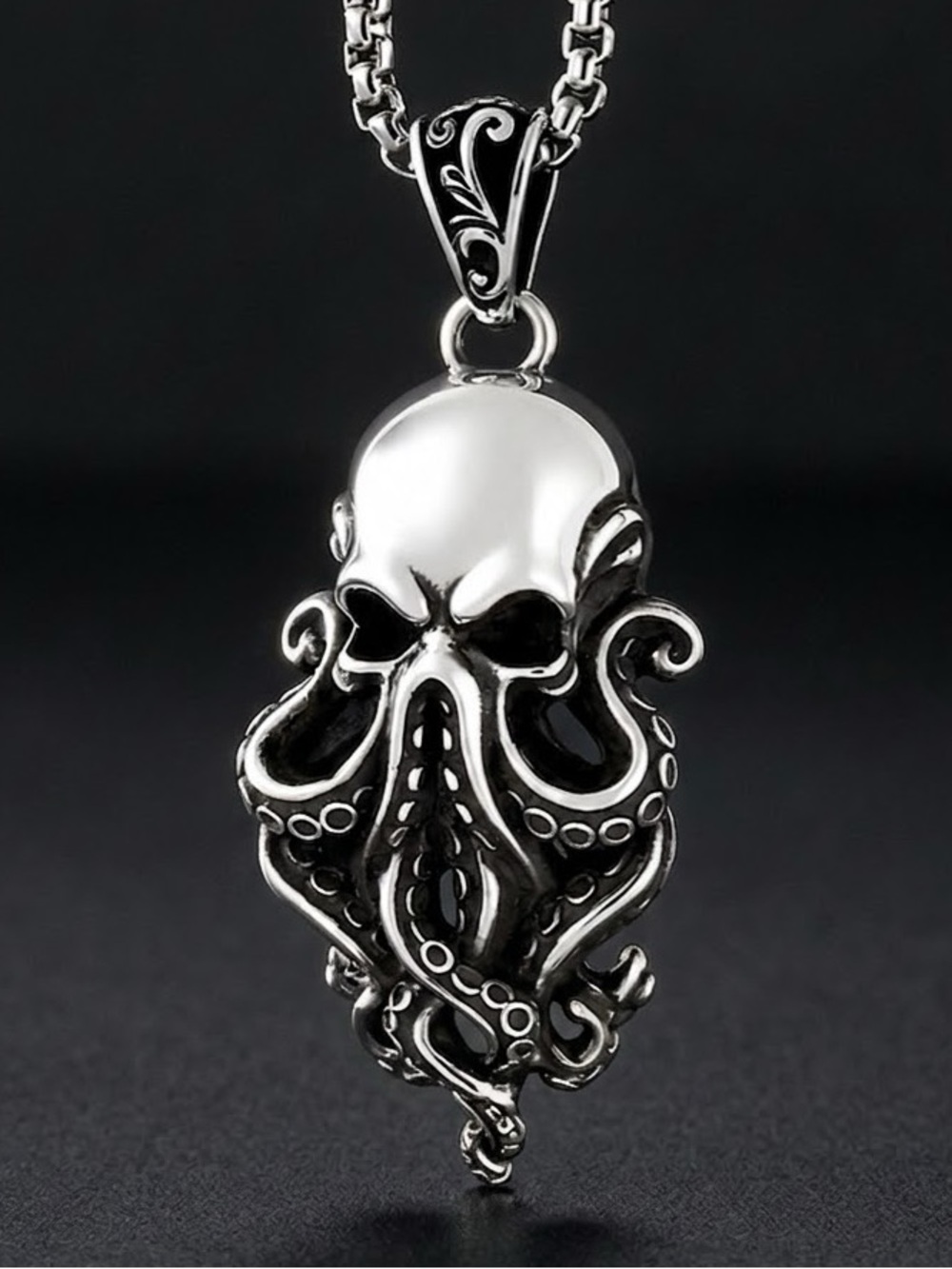 “Davy Jones” Octopus Squid Kraken Sea Creature Monster Tentacle Pirate Necklace